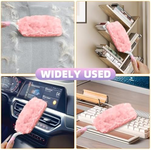 30 Count Duster Refills Compatible with Swiffer Handle, 360° Multi-Surface Duster Refills with 1 Handle, Dusters with 5X Microfibers for Cleaning Home, Furniture, Electronics, Office, Blinds - Image 7