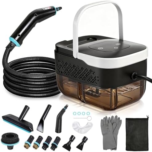 BEAMNOVA 1.25L Steam Cleaner, Handheld Pressurized Car Steamer, White by BEAMNOVA