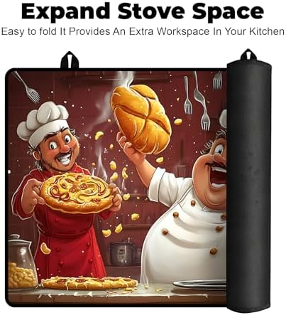 Stove Top Cover for Glass Electric Stove (Pizzas, 30" x 21") - Image 3