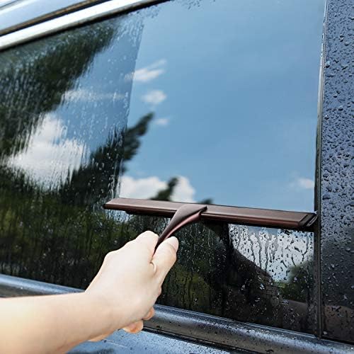 Hiware All-Purpose Shower Squeegee for Shower Doors, Bathroom, Window and Car Glass - Bronze, Stainless Steel, 10 Inches - Image 6