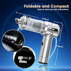 Sycoodeal Car Vacuum Cleaner,Mini Vacuum Portable Cordless,25000PA Powerful Strong Cyclonic Suction USB Rechargeable Foldable Handheld Vacuum with One-Touch Dust Removal for Car - Image 4