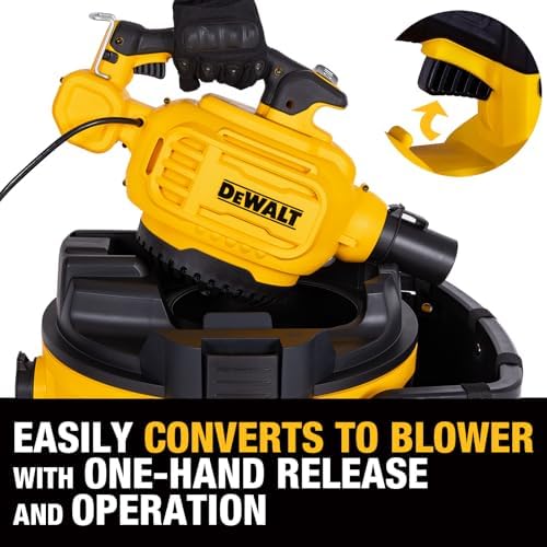 DEWALT Shop Vacuum Wet and Dry 9 Gallon 5 HP with Detachable Blower - Image 3