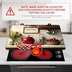 Stove Top Cover Retro Flower Gas Stove Top Cover for Home Decoration Kitchen Pad Non-Stick Washable Cooktop Covers Countertop Protector Keep Stove Clean 28"x20" (Good time) - Image 3
