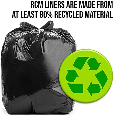 Aluf Plastics 26 Gallon For Slim Jim 1.25 MIL (eq) Black Heavy Duty Trash Bags - 29 inch X 44 inch - 1 Count (Pack of 200) - For Construction, Industrial, Outdoor, & Commercial - Image 5