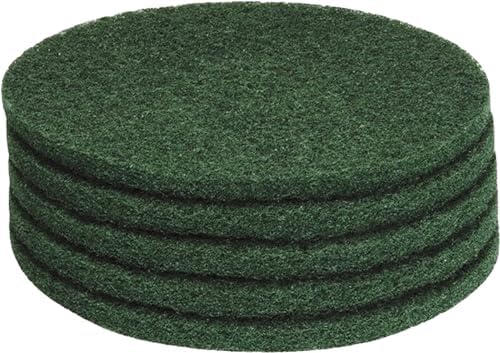 PRO SOURCE Floor Scrubbing Pads: 5 Pack, Green Coarse Polyester, 17" Diameter by PROSOURCE