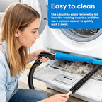 Universal Dryer Vent Cleaner Kit, Flexible Dryer Vacuum Hose Attachment and Lint Brush (Blue) - Image 4