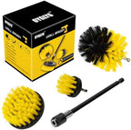 Drill Brush Attachment Set - 4 Piece Cleaning Kit for Bathroom Surfaces, Grout, Floor, Tub, Shower, Tile, Kitchen and Car - Electric Multi-Purpose Scrubber by OYGLYGDrillBrushAttachmentSet%EF%BC%8CElectricMulti-PurposeScrubber