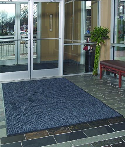 M+A Matting WaterHog Max Diamond | Commercial-Grade Entrance Mat with Diamond Pattern & Rubber Border | Indoor/Outdoor, Quick-Drying, Stain Resistant Door Mat (Black Smoke, 3' x 4') - Image 2