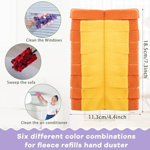 12 Pcs Reusable Duster Refills Washable Pads, Colorful - Image 2