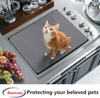 Stove Top Cover for Electric Stove- Range Covers for Electric Stove,Silicone XXL Dish Drying Mat, Glass Cooktop Covers, Flat RV Range top Mats (Gray, 30"x21") - Image 5
