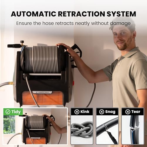 Giraffe Tools Retractable Wall Mount Pressure Washer Pro with 100FT Hoses - Image 2