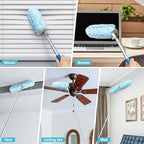 JEHONN Duster with 6 ft Extension Pole, 10 Refills Compatible with Swiffer Super Extendable Handle Heavy Duty Dusting Wand Starter Kit for Cleaning High Ceiling Fan Shelves Vent Window Blind - Image 6