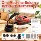 Steam Cleaner, Portable Pressurized Steamer for Cleaning with 14pcs Accessories, 6-Level Adjustable and 15s Heat-Up, Handheld Steam Cleaner for Home, Tile, Dirt, Grout, Grease, Car Detailing(Red) - Image 2