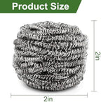 10 Pack Stainless Steel Scourers by for Dishes, Pots, Pans, and Ovens. Easy scouring for Tough Kitchen Cleaning - Image 3