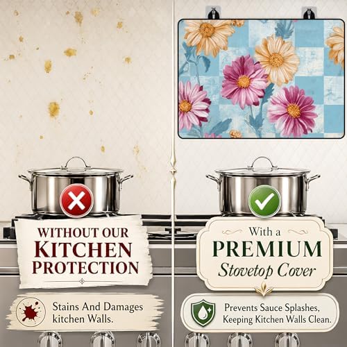 Stove Top Cover,28.5"L x 20.27"W,Heat Resistant Cooktop Protector Mat - Image 3