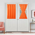 Hiasan French Door Curtains Privacy, Pumpkin Orange, 52W x 40L, 1 Panel by Hiasan