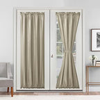 Hiasan French Door Curtains Privacy, Taupe, 24W x 72L, 1 Panel by Hiasan