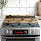 Stove Top Cover Retro Flower Gas Stove Top Cover for Home Decoration Kitchen Pad Non-Stick Washable Cooktop Covers Countertop Protector Keep Stove Clean 28"x20" (Texture-1) by BVBOX