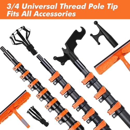 4.7-30FT Carbon Fiber Telescopic Squeegee for Window Cleaning Kit - Image 4