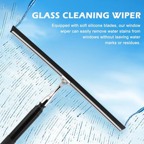 Telescopic Shower Squeegee,14.06" Silicone Blade, 17‑60" Long Handle - Image 4