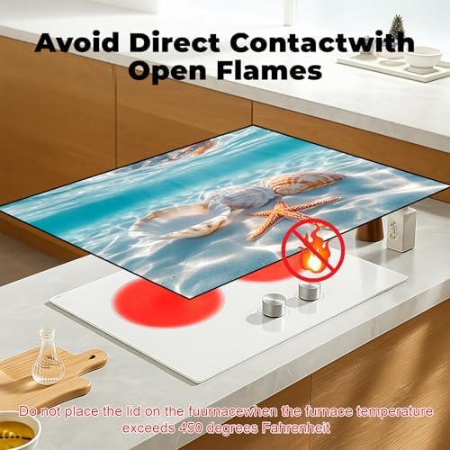 Heat-resistant Stove Top Cover - 28.5" X 20.5" Cooktop Protector Covers, Scratch-resistant Washable Pad Kitchen Countertop Mat (Sky, 30" x 21") - Image 3