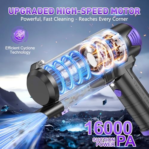 KMM Handheld Car Vacuum Cleaner, 16000PA Hand Held Vacuum & Air Duster - Image 2