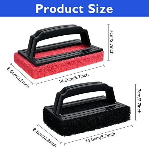 10 Pcs Screen Printing Scrub Pad with Handle, Chemical Resistant Screen Print Ink Cleaning Brush, Silkscreen Ink Remover Scrub Cleaner Supplies for Degreasing Reclaiming Mesh Frames - Image 2