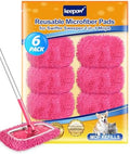 KEEPOW Reusable Microfiber Mop Pads Compatible with Swiffer Sweeper by KEEPOW