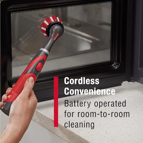Rubbermaid Reveal Power Scrubber 5-Piece Kit, Cordless Electric Battery Powered Spin Scrub Brush, Water Resistant, for Home/Kitchen/Bathroom/Grout/Tile/Shower/Tub - Image 6