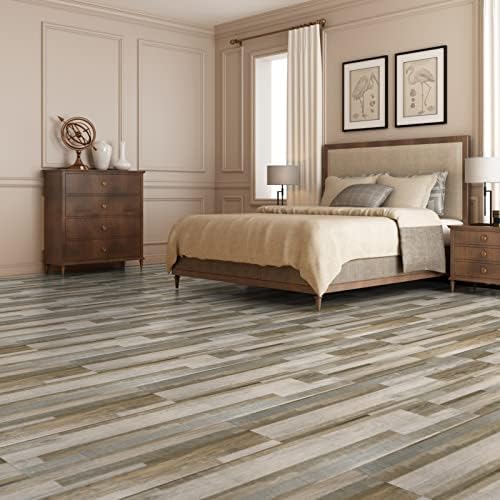 Art3d Wood Texture Peel and Stick Vinyl Floor Planks, 36-Pack, Aged Wood - Image 2