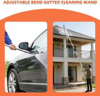 24FT Reach 8-15FT Telescopic Pole Gutter Cleaning Tools from Ground, Up to 24FT Reach, Flexible Wand, Adjustable Flow for Garden, Roof Gutters, Leaves & Debris Removal - Image 5