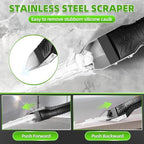 5 in 1 Silicone Caulking Tool Kit, Caulk Remover Tool with Stainless Steel Head,Caulk Finishing Tool with Different Angles,Grout Removal Tool for Kitchen Sink Washroom Floor Bathroom Toilet Caulking - Image 3