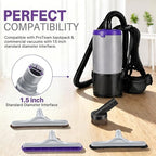 14" Vacuum Floor Brush & 3" Round Dusting Brush with 1 1/2" Reducer Hard Floor Tool Replacement Kit Compatible with ProTeam 101446 Backpack Vacuum, Compatible with Hoover C2401(Horsehair) - Image 5
