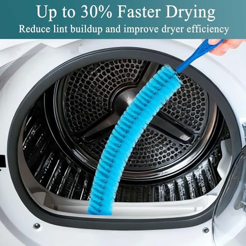 Dryer Vent Cleaner Kit - Long Dryer Vent Cleaning Brush, Dryer Lint Cleaner Remover Refrigerator Long Coil Cleaning Kit - Appliance Brush - AC Cleaning Brush Set for Household Tools - Image 5
