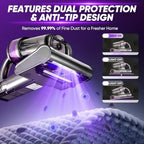 Saker Mattress Vacuum Cleaner, Handheld Bed Vacuum Cleaner with 16KPa Suction UVC Light, 140°F Heated Air, HEPA Filter, Aroma Function, 16.4FT Cord for Cleaning Bed, Sofa, and Couch - Image 3