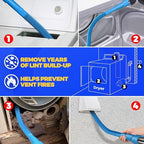 Holikme 42FT Dryer Vent Cleaner Kit 50Pcs - Lint Remover Brush Vacuum Tools - Image 3