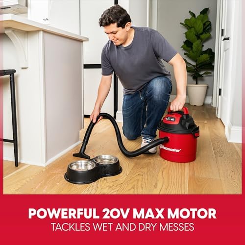 Vacmaster DVOM202P 1101 2.5-Gal 20V Cordless Portable Wet/Dry Vac Red - Image 4