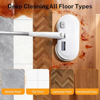 GOBOT Cordless Electric Spin Mop - Lightweight Powerful Cleaner for Hardwood, Tile, Laminate & Vinyl Floors with 6 Washable Pads (White and red) - Image 6