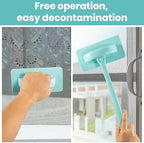 Window Screen Cleaner & Track Cleaning Kit – Mesh Screen Cleaning Brush + 3 Groove Brushes & 6 Replacement Cleaning Cloths – 14.8″ Detachable Long-Reach Handle, Wet & Dry Dual-Use - Image 6