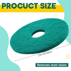 Teenyyou 2 Pcs 12" Green Floor Buffer Pads for Machine - Image 2