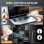 KMM Handheld Car Vacuum Cleaner, 9000PA Hand Held Vacuum & Air Duster - Image 3