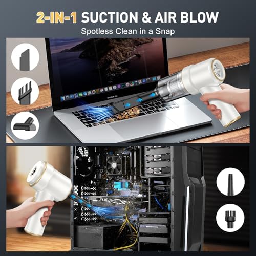 KMM Handheld Car Vacuum Cleaner, 9000PA Hand Held Vacuum & Air Duster - Image 3