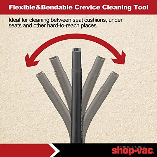Shop-Vac 2PC 8011848 Car Cleaning Kit, 1-1/4" ID, Crevice Tool & Auto Brush - Image 5