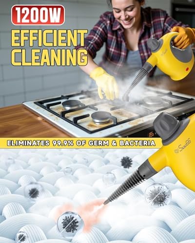 Suu66 Handheld Steam Cleaner, 500mL Tank, Deep Cleaning & 19PCS Accessories - Image 4