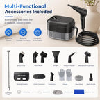Steam Cleaner 1.4L Tank, 1500W High Power, 6 Adjustable Steam Levels, 15-Second Fast Heating, 17-in-1 Multi-Purpose Accessories for Floor, Kitchen, Grout, Tile, Car, Upholstery, and Home Deep Cleaning - Image 7