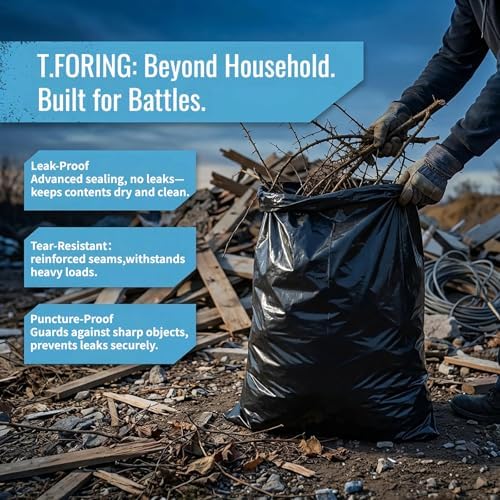 20-25 Gallon Trash Bags Unscented, 30'' x 33'', Black, 120 Count - Image 6