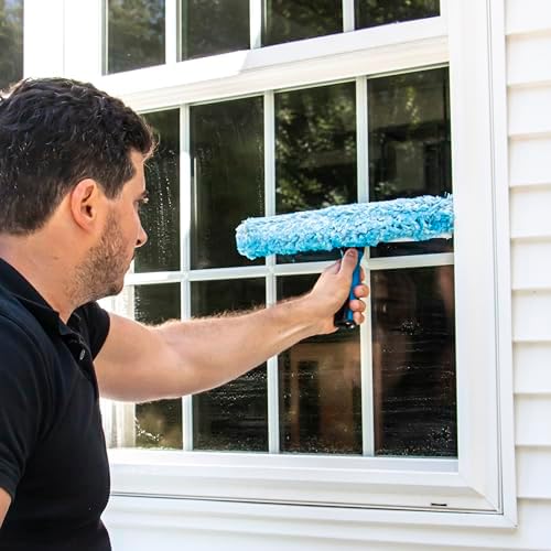 Unger Professional Connect & Clean 2-in-1 Squeegee & Scrubber, 10” Window Cleaning Tool, Commercial and Residential Use, Washer Cleaner Supplies to Remove Excess Water and Dry (Pack of 10) - Image 3