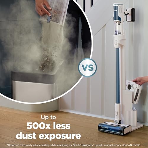 Shark Clean & Empty Cordless Stick Vacuum, White & Blue, BU3523 - Image 6