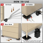 ONEON Heavy Duty Furniture Movers with Wheels & Lifter (5 SGL Wheels) - Image 5