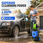 2026 New Electric Pressure Washer 4800 PSI 4.0GPM High Power Washer with 33ft Hose Reel,4 Nozzles and Foam Cannon for Cars/Home/Driveways/Patios/Fences, Blue - Image 6